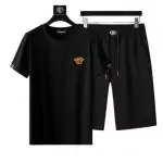 versace short sleeve full tracksuit medusa broderie black